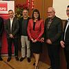 Der neue Vorstand der SPD Bodenseekreis: Dieter Stauber, Rainer Röver, Werner Nuber, Britta Wagner, Norbert Zeller, Matthias Eckmann ...