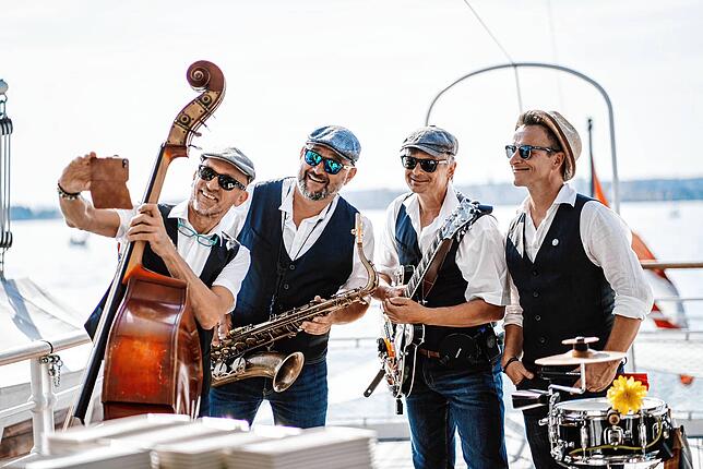 Swingbugs, die bereits bei der Markdorfer Musiknacht dabei waren, spielen an verschiedenen Orten in der Innenstadt.