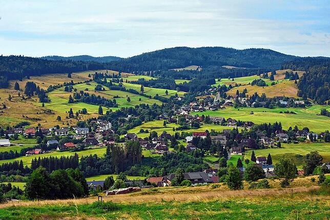 Blick auf den Ortsteil Oberlehen.