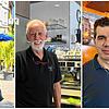 Von links: Die Gastronomen Thomas Rahde, Roberto da Ros und Massimiliano Longo.