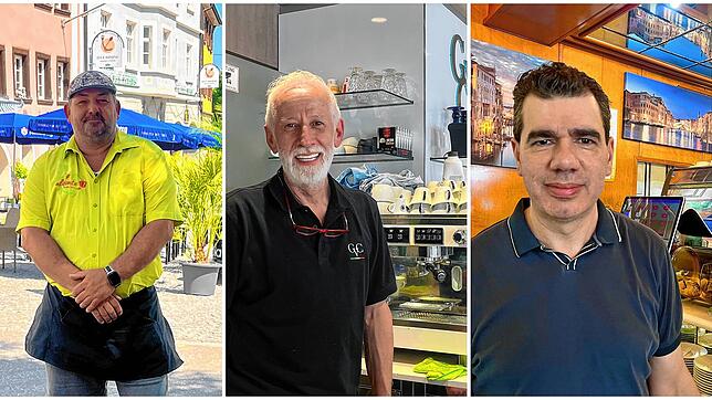 Von links: Die Gastronomen Thomas Rahde, Roberto da Ros und Massimiliano Longo.