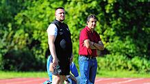 Das Trainer-Duo des BC Konstanz-Egg, Shkelzen Kelmendi, links, und Hassan Elayoubi, mussten eine 1:2-Niederlage gegen die SG Reichenau ...