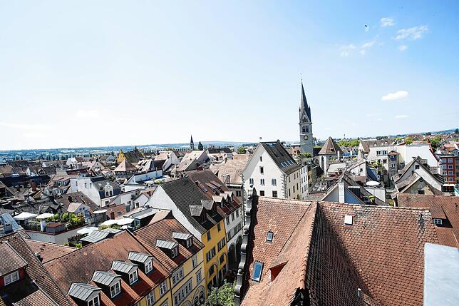 Blick über die Konstanzer Altstadt: Die Bodensee-Metropole profitiert besonders von Schweizer Einkaufstouristen.