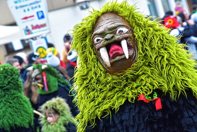 Die Masken der Bad Dürrheimer Urviecher sind individuell und handgemacht.