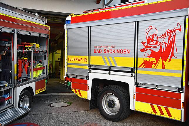 In Bad Säckingen allgegenwärtig: Der Trompeter von Säckingen begleitet auch die Abteilung Wallbach der Freiwilligen Feuerwehr.