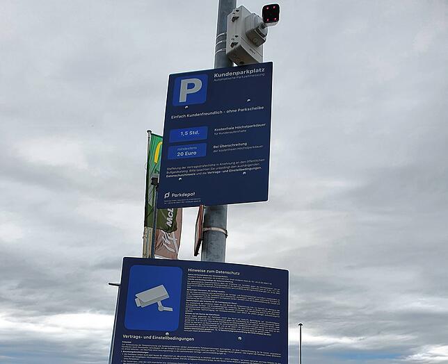 Mit der Überwachung des Parkplatzes ist die Münchner Firma Park-Depot beauftragt.