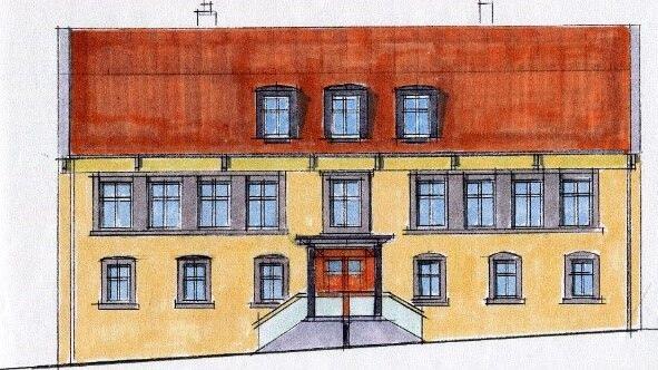 So soll das Thalheimer Rathaus nach Sanierung und Umbau aussehen.