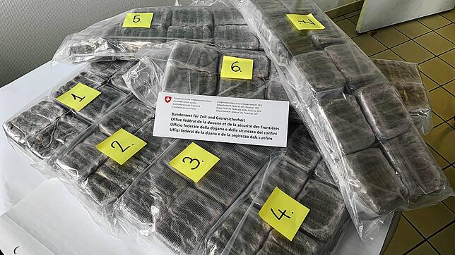 Grenzbeamte nahmen einem Lastwagenfahrer über 35 Kilogramm Haschisch ab.
