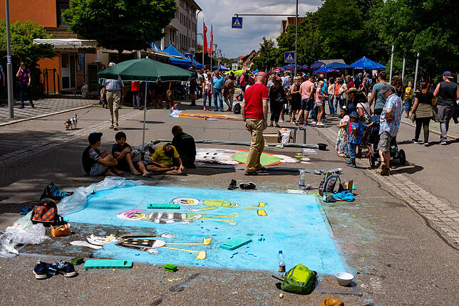 So bunt ist das Blumberger Street-Art-Festival. Bild: Hans-Jürgen Götz