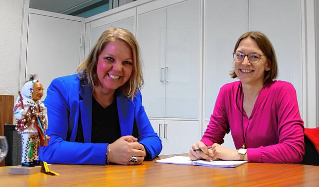 Tina Schlick im Gespräch mit SÜDKURIER-Redakteurin Melanie Völk.