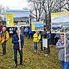 Viel Wind um den Windpark Länge. Das Bild von 2018 zeigt Proteste beim Besuch des Petitionsausschusses des Landtags in Riedöschingen. ...