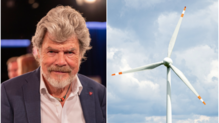 Windkraftgegner aus Owingen werben mit Name und Zitat von Bergsteiger Reinhold Messner für eine Veranstaltung am kommenden Samstag. Der ...