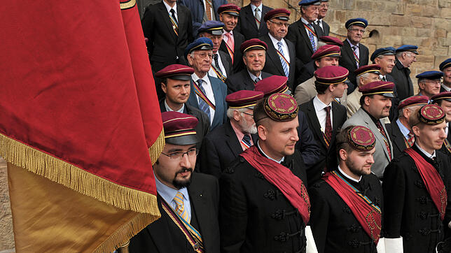 Die Mitglieder der Deutschen Burschenschaft bei einem Treffen in Eisenach im Jahr 2011.