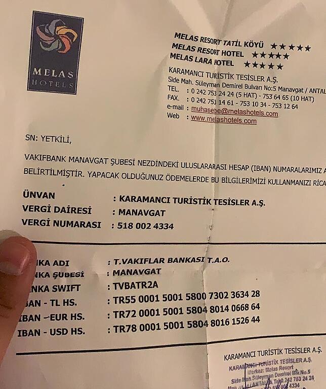 Auf der Überweisungsvorlage steht alles auf Türkisch &ndash; ein weiteres Hindernis.