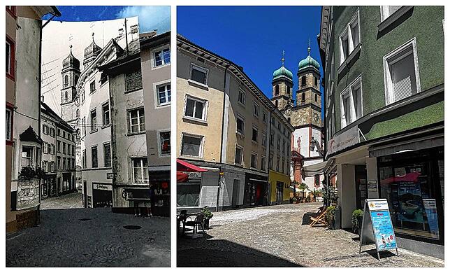Virtuelle Realität: So sah das Münster früher aus und so heute.