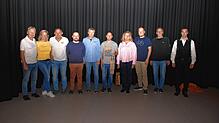 Der alte und neue Vorstand und Jubilare (von links): Gernot Schreck, Carmen Sandmann, Gerhard Heizmann, Dominik Reutebuch, Günter Kopp, ...