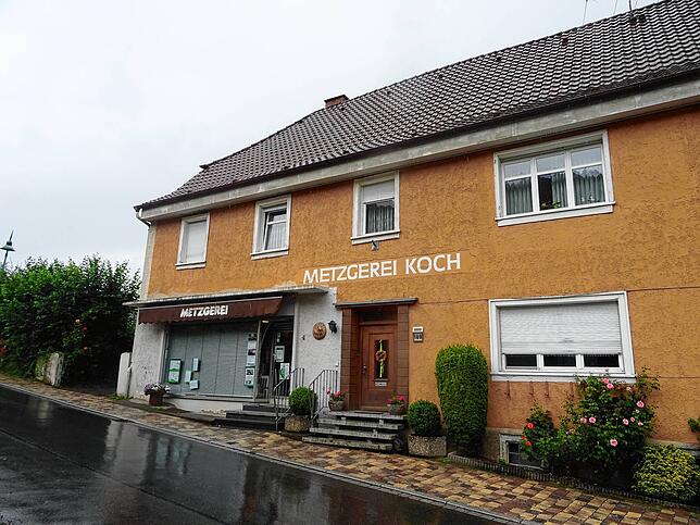 Die Metzgerei Koch nahe des Uferparks in Bodman. Hier sind Bernhorst und Leonhard Koch aufgewachsen, hier verkaufen sie noch heute ihr ...