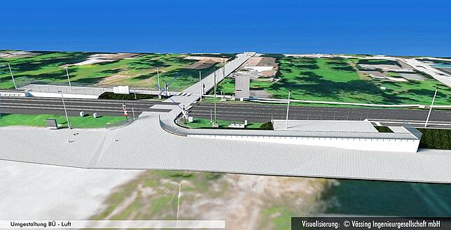 Die Visualisierungen der Deutschen Bahn zeigen, wie der neue Bahnhof in Wallbach am Bahnübergang Eisenbahnstraße aussehen soll – ...