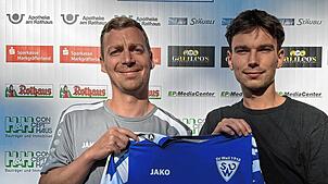 Bekannter Name: Beirat Sport Jens Vogtsberger (links) freut sich auf Cedric Heidenreich, der vom Freiburger FC ins Nonnenholz wechselt. ...