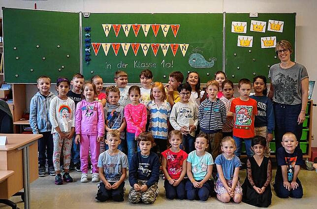 Die Klasse 1a der Grund- und Werkrealschule Bad Dürrheim mit Klassenlehrerin Melanie Flammer.