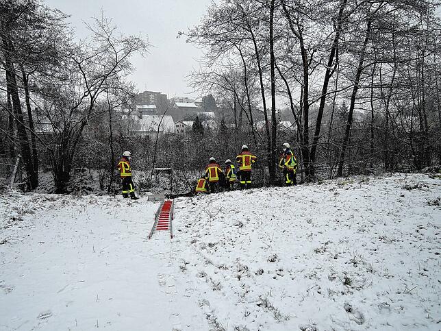 Feuerwehreinsatz an der Aach