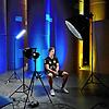 Tim Bornhauser im Interviewstudio, das in der Druckerei des SÜDKURIER eingerichtet war: Über sieben Stunden lang wurde für den Film mit ...