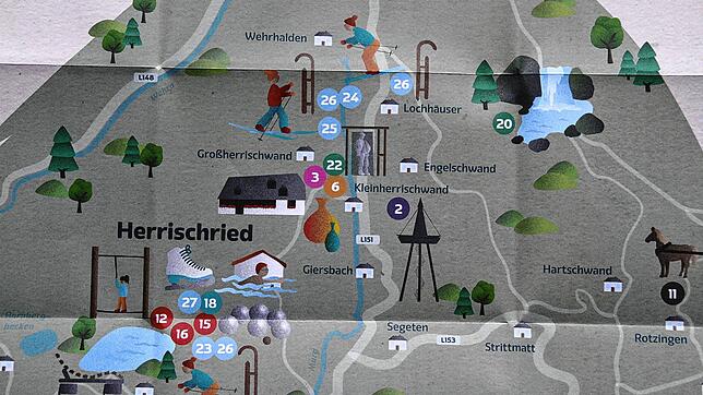 Der Hotzenwald mal anders: Die neue Karte für Entdecker, hier ein Ausschnitt.