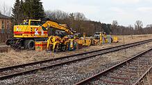 Die Gleise der Ablachtalbahn bei Schwackenreute.