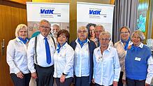 Margret Stickel (von links), Karlheinz Speicher (Vorsitzender), Pompilia Speicher, Petra Steps, Johann Küfner, Monika Fritschi, Ingrid ...