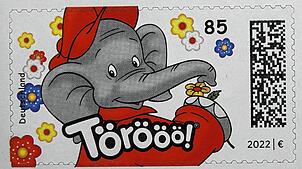 Törööö! Die Benjamin Blümchen-Briefmarke, 85 Cent das Stück.