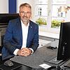 Waldshut-Tiengens neuer Oberbürgermeister Martin Gruner an seinem ersten Arbeitstag im Waldshuter Rathaus.