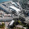 Die Papierfabrik Albbruck in den 1990er Jahren zur Zeit des Übergangs an den finnischen Papierhersteller Myllykoski Oyj. Am rechten ...