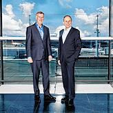 Luc Gaillet, Präsident des Euro-Airport, und Vizepräsident Raymond Cron