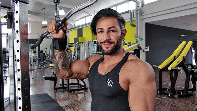 Erkin Umur aus Villingen trainiert fast täglich im Fitnessstudio für die Deutsche Meisterschaft im Bodybuilding Anfang Dezember.