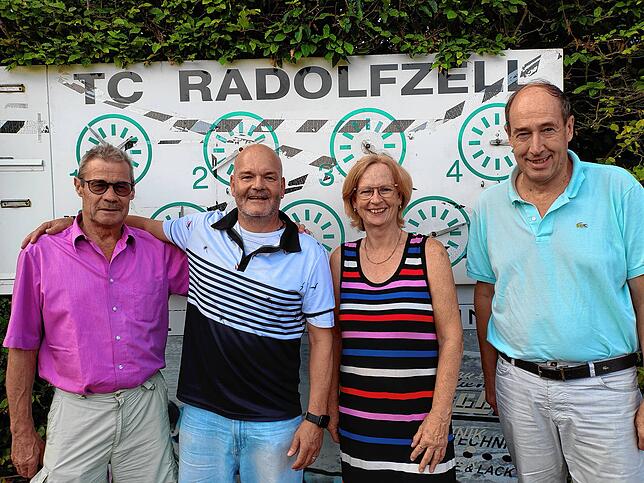 Erinnern sich an Angelique Kerber, Boris Becker und Steffi Graf (von links): Rolf Biller, Holger Richartz, Susann Göhler-Krekosch und ...