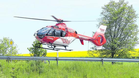 Auch der Rettungshubschrauber war bei dem Unglück im Einsatz. Bild: Müller