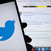Das Logo des sozialen Mediums Twitter.