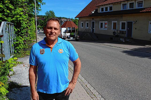 Klaus Lauble, Ortsvorsteher von Peterzell, ist zufrieden mit der Situation an der Umleitungsstrecke.