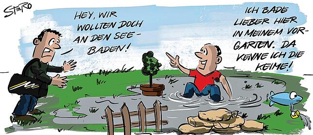 Bild 18: Die Karikatur der Woche: Wie weit weg ist noch zu nah dran?