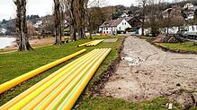 Das Land Baden-Württemberg baut derzeit einen Radweg zwischen Öhningen und Wangen. Hier soll der Weg von Öhningen kommend zur ...