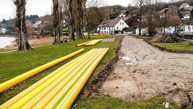 Das Land Baden-Württemberg baut derzeit einen Radweg zwischen Öhningen und Wangen. Hier soll der Weg von Öhningen kommend zur ...