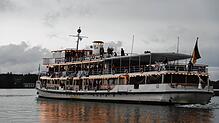 Bild : Gute Fahrt – und viel Spaß! Das SM-Schiff fährt auf den Bodensee hinaus
