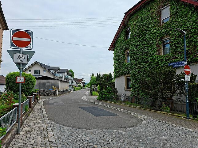 Der Schießstattweg ist der westliche Abschnitt der geplanten Fahrradstraße.