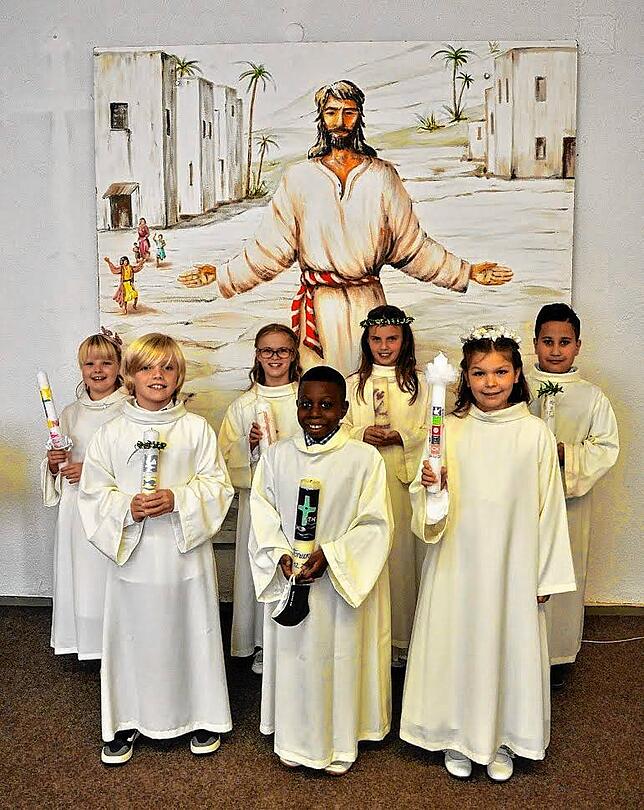 Am 4.&nbsp;Oktober um 14&nbsp;Uhr konnten die Erstkommunionkinder unter dem Motto &bdquo;Jesus, erzähl uns vom Reich Gottes&ldquo; das ...