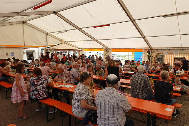 Etwas unter den Erwartungen: Trotz schönen Programms beim Sommerfest mit der Partynacht und dem Blasmusiktag mit sechs Musikvereine ...