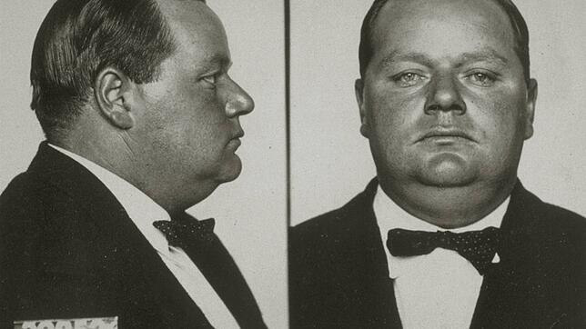 Polizeifotos von Roscoe Arbuckle, 1921.