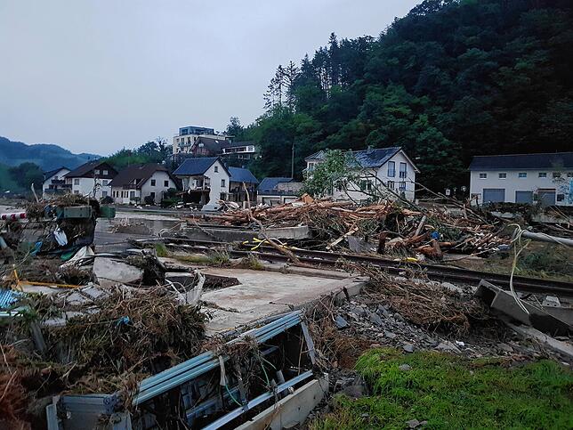 Schreckliche Bilder aus Rheinland-Pfalz: In Ahrweiler steht nach den heftigen Unwettern kaum mehr ein Stein auf dem anderen.