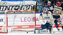 Torhüter Joacim Eriksson hielt die Wild Wings in München mit starken Paraden mehrfach im Spiel, die Niederlage konnte er aber auch nicht ...