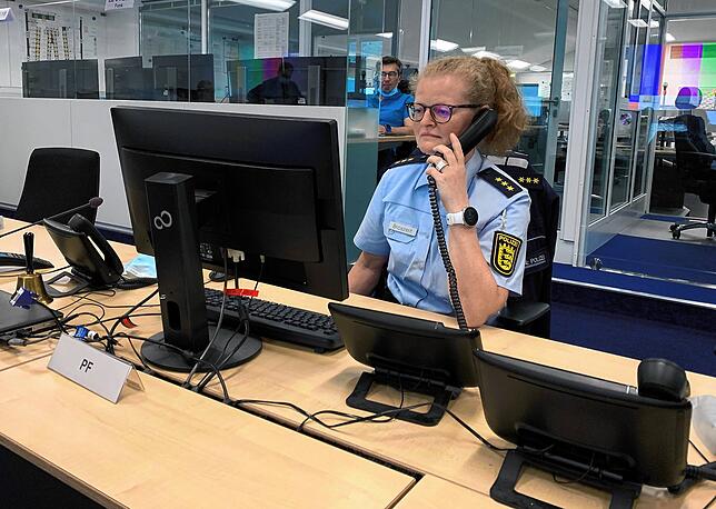 Kirstin Broszeit leitet den Einsatz der Polizei in Villingen.