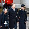 Bernhard Markgraf von Baden, Chef des Hauses Baden, mit seiner Ehefrau Stephanie (rechts) und seiner Mutter Valerie im Januar 2023 nach ...